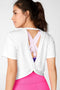 PIA POWERTOUCH LIGHT TWIST BACK S/S TEE - WHITE